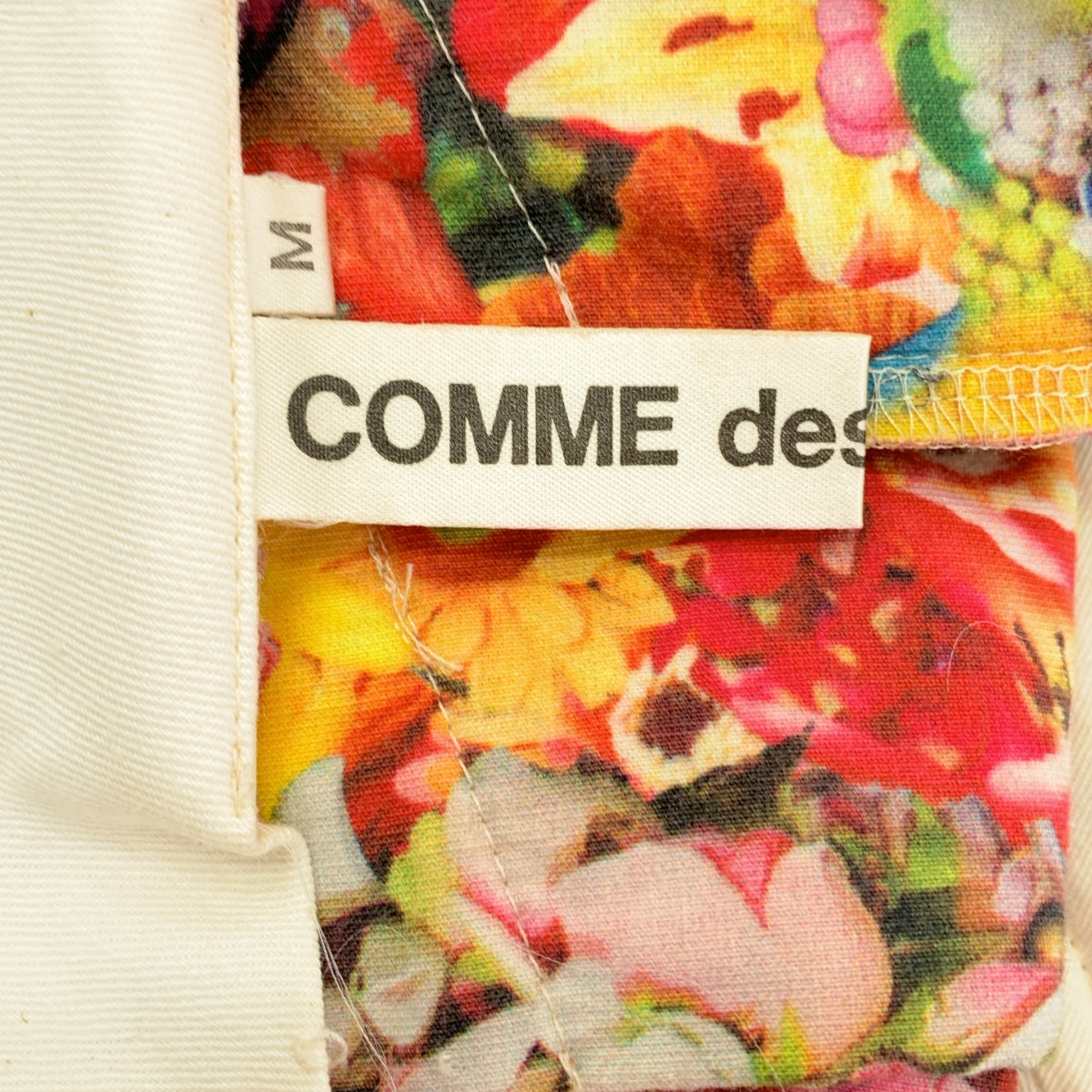 COMME des GARCONS / Comme des Garcons | 巴黎2004SS / AD2003 | 2004SS / AD2003 | × Ruriko Murayama《A Mass of Beauty》優秀抽象棉質 Moleskin 花卉圖案百褶長裙 |中號 |女性的女性的