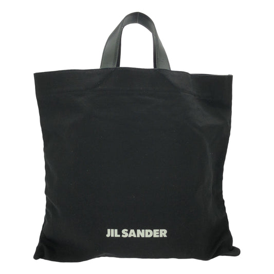 【新品】  JIL SANDER / ジルサンダー | BOOK TOTE  キャンバス トートバッグ | ブラック | レディース
