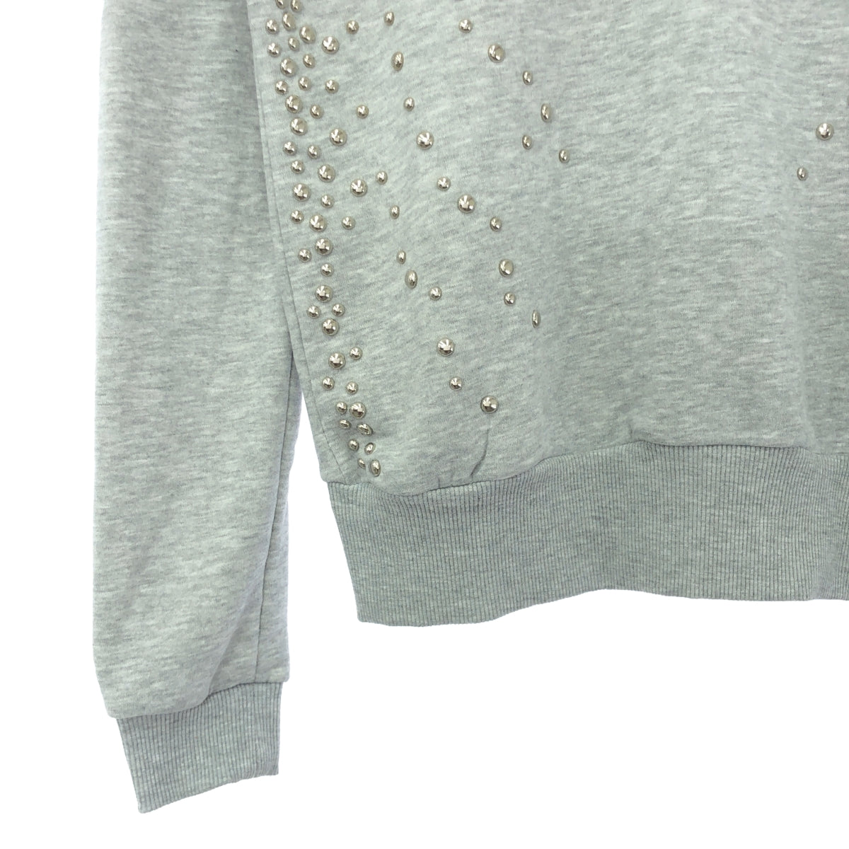 galliano | Studded crew neck sweatshirt pullover | XS | Grey | Women's