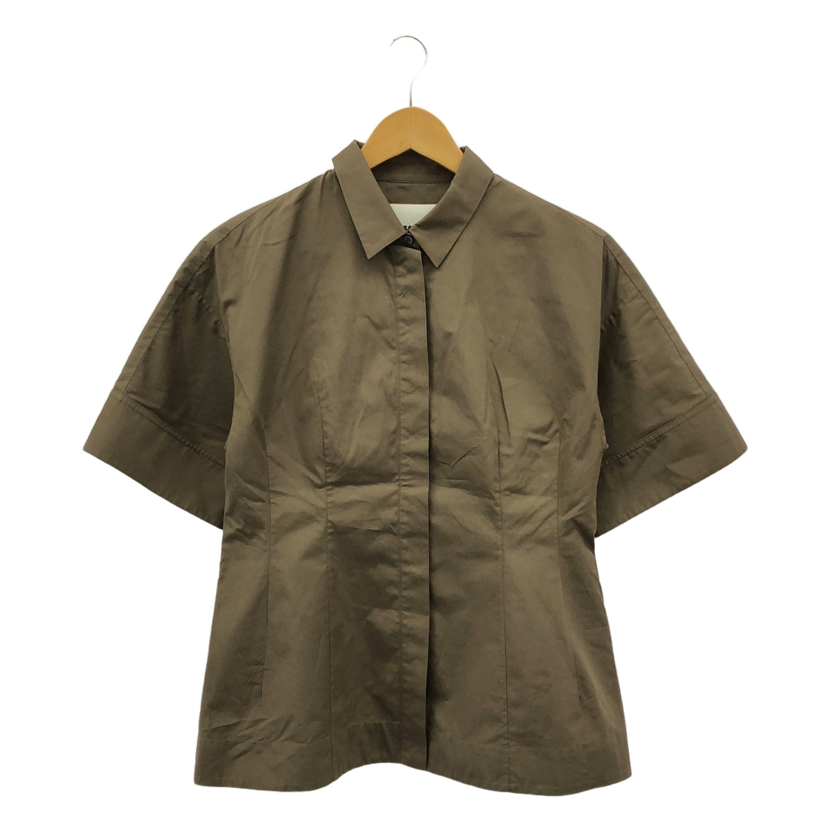 [狀況良好] JIL SANDER | 寬袖襯衫 | 尺寸 36 | 卡其色 | 女款