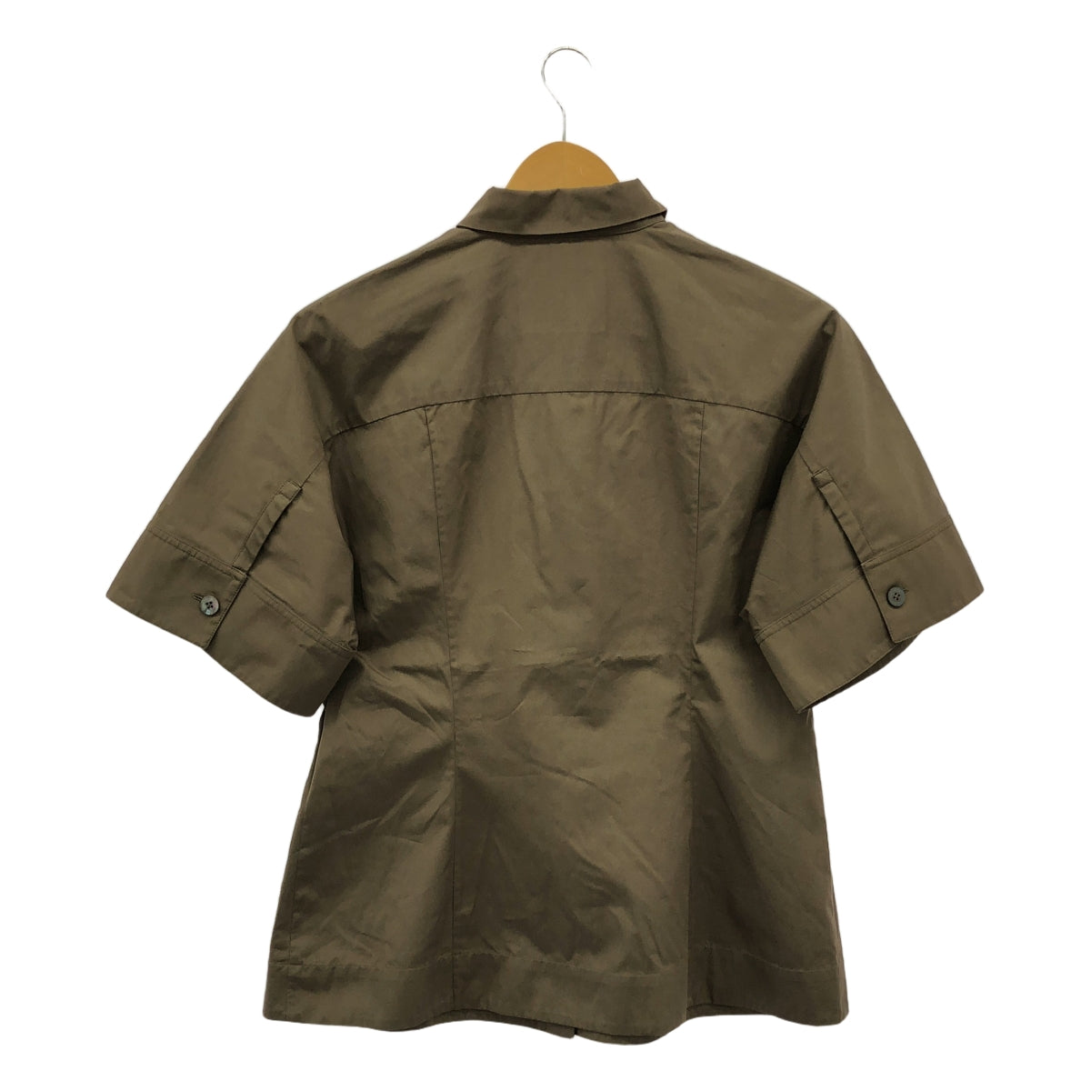 【미품】 JIL SANDER / 질 썬더 | 와이드 슬리브 셔츠 블라우스 | 36 | 카키 시스템 | 여성