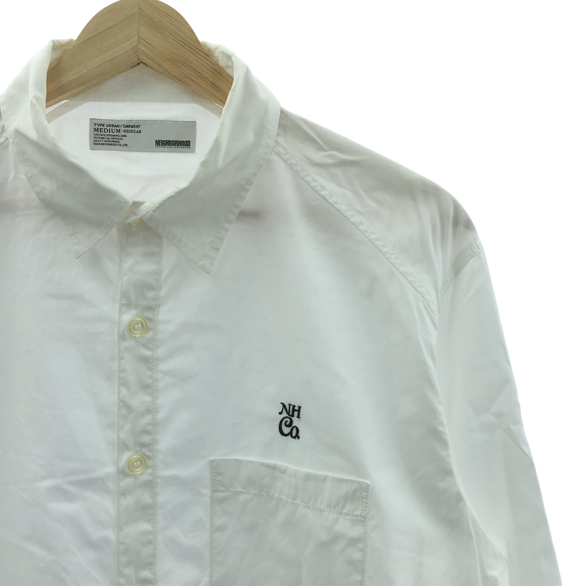 NEIGHBORHOOD / 네이버 후드 | CLASSIC WHITE SHIRT LS 로고 코튼 셔츠 | M | 화이트 | 남성