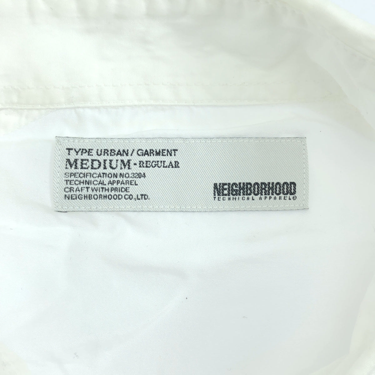 NEIGHBORHOOD / 네이버 후드 | CLASSIC WHITE SHIRT LS 로고 코튼 셔츠 | M | 화이트 | 남성