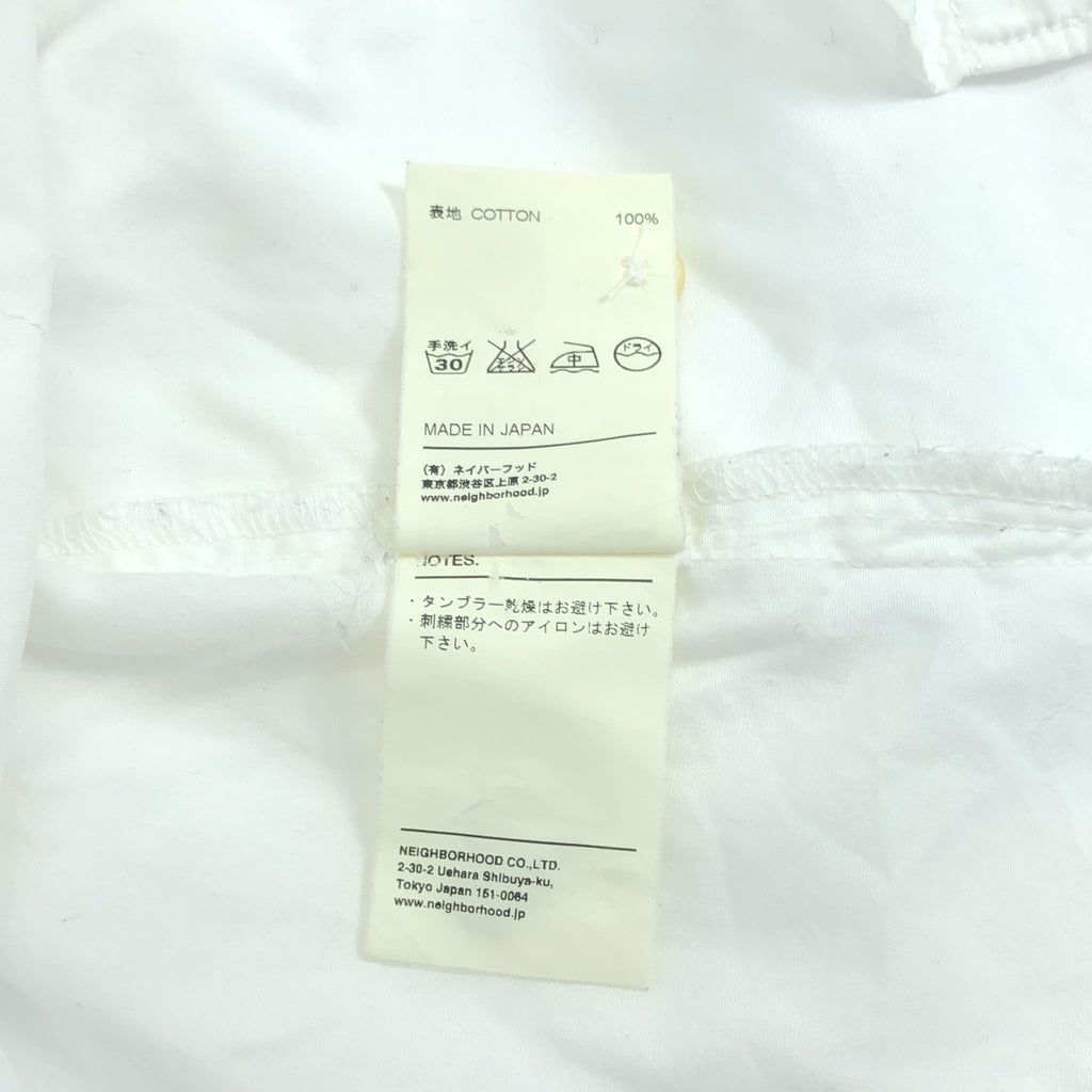 NEIGHBORHOOD / 네이버 후드 | CLASSIC WHITE SHIRT LS 로고 코튼 셔츠 | M | 남성
