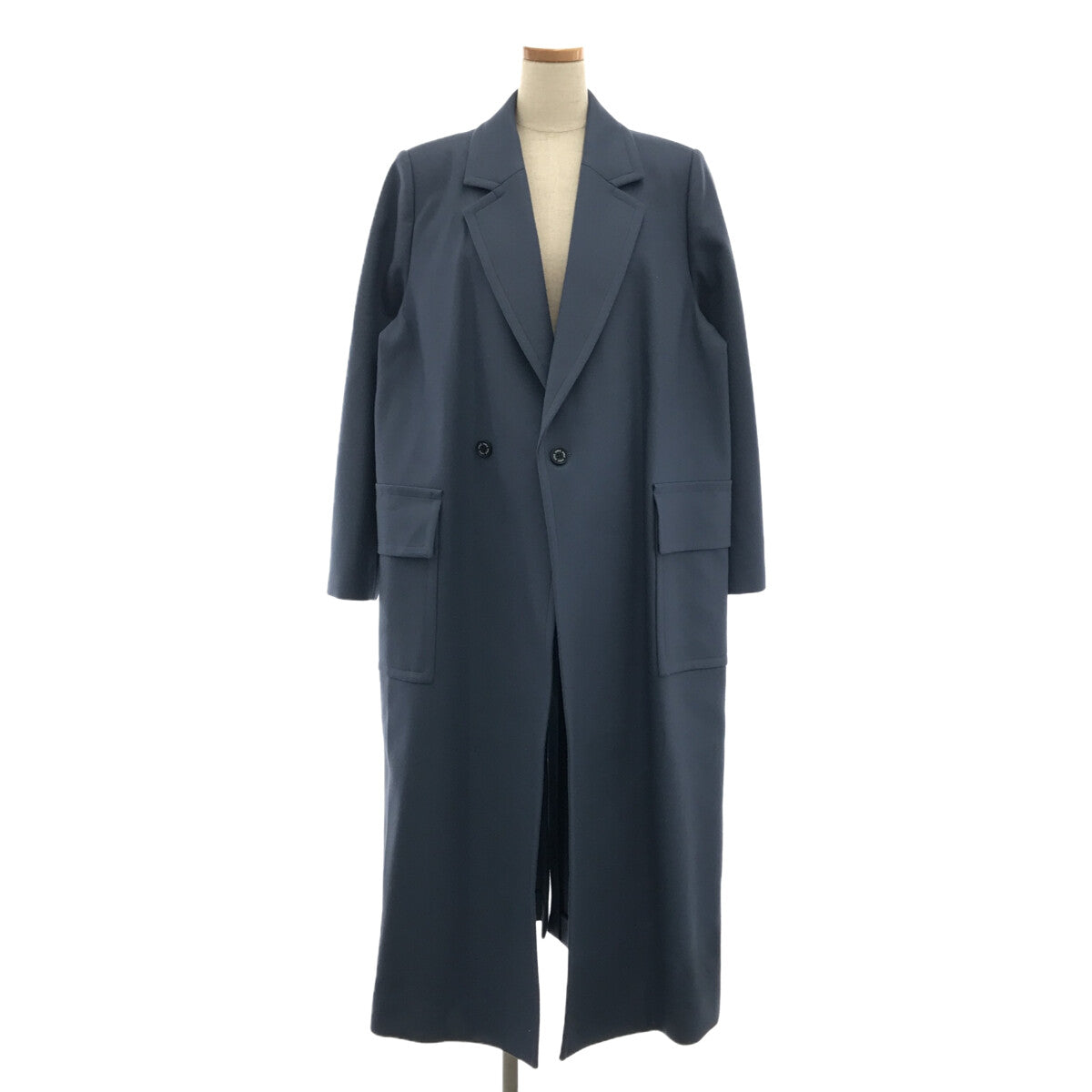 HYKE / ハイク | 2022AW | ウール ロングコート | 3 | ブルー | レディース