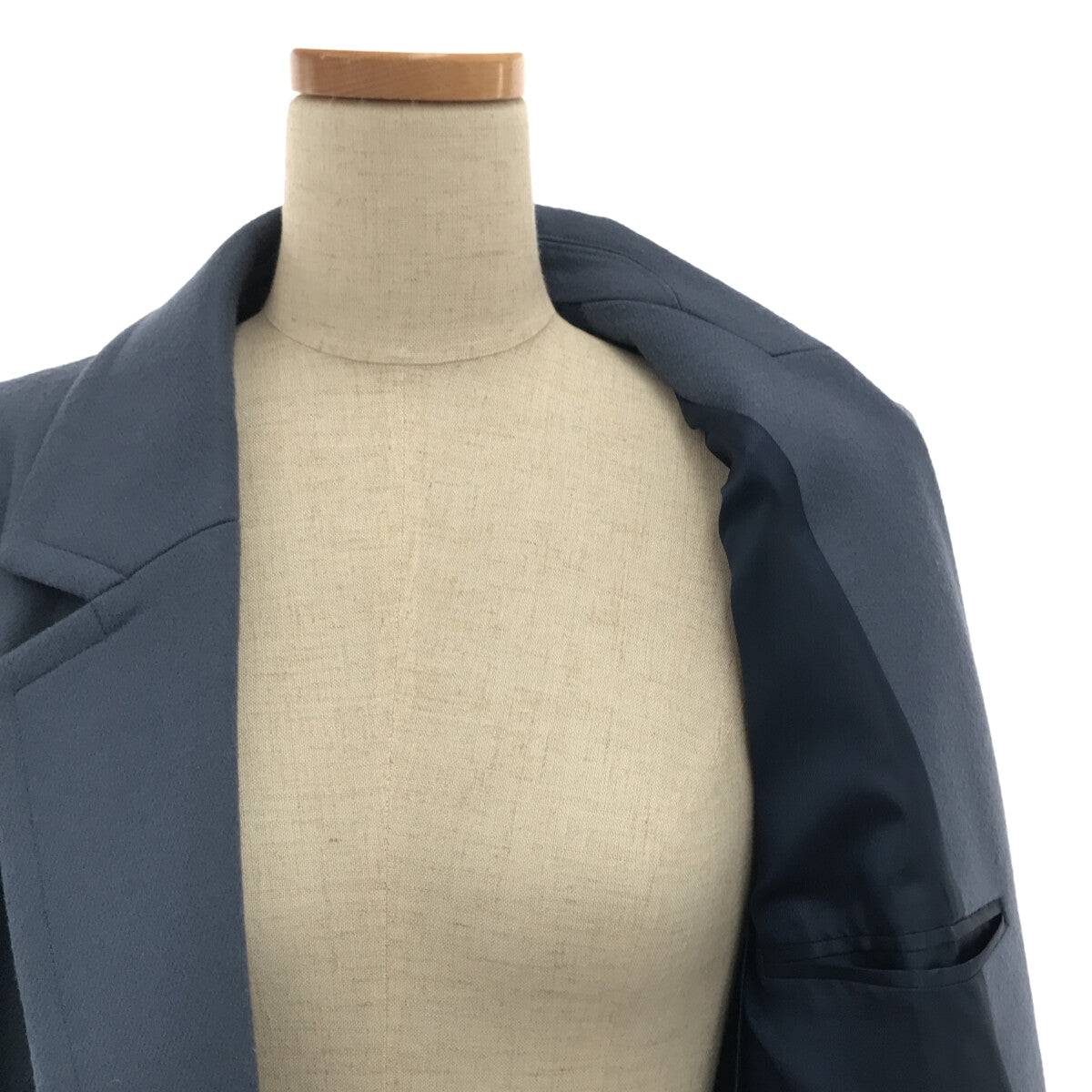 HYKE / ハイク | 2022AW | ウール ロングコート | 3 | ブルー | レディース