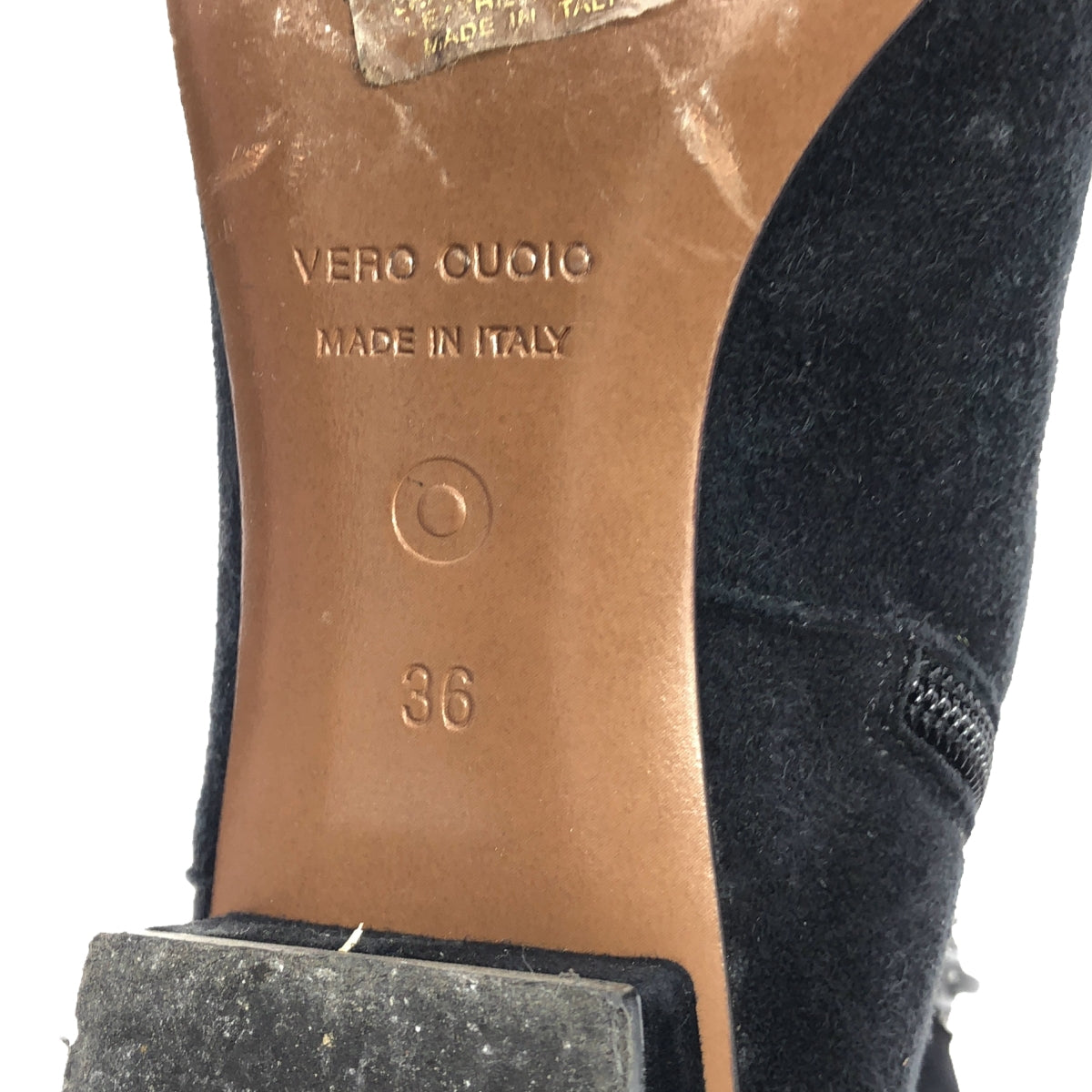 L'AUTRE CHOSE | Suede leather side zip short boots | 36 |