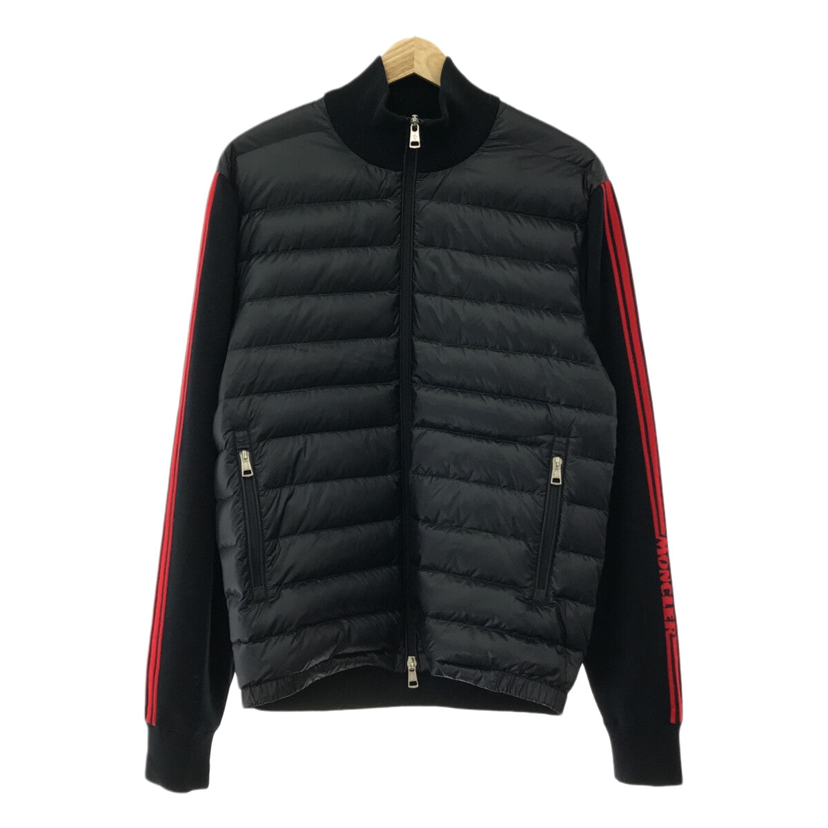 MONCLER | TRICOT CARDIGAN knitted down jacket | L | Navy | Men's