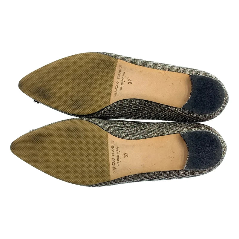 MANOLO BLAHNIK / 馬諾洛．布拉尼克 | HANGISI 水鑽扣飾閃光高跟鞋 | 37 | 女士