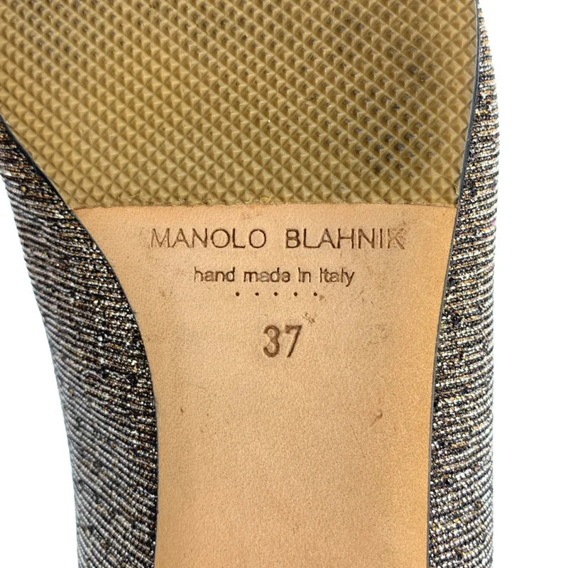 MANOLO BLAHNIK / 馬諾洛．布拉尼克 | HANGISI 水鑽扣飾閃光高跟鞋 | 37 | 女士