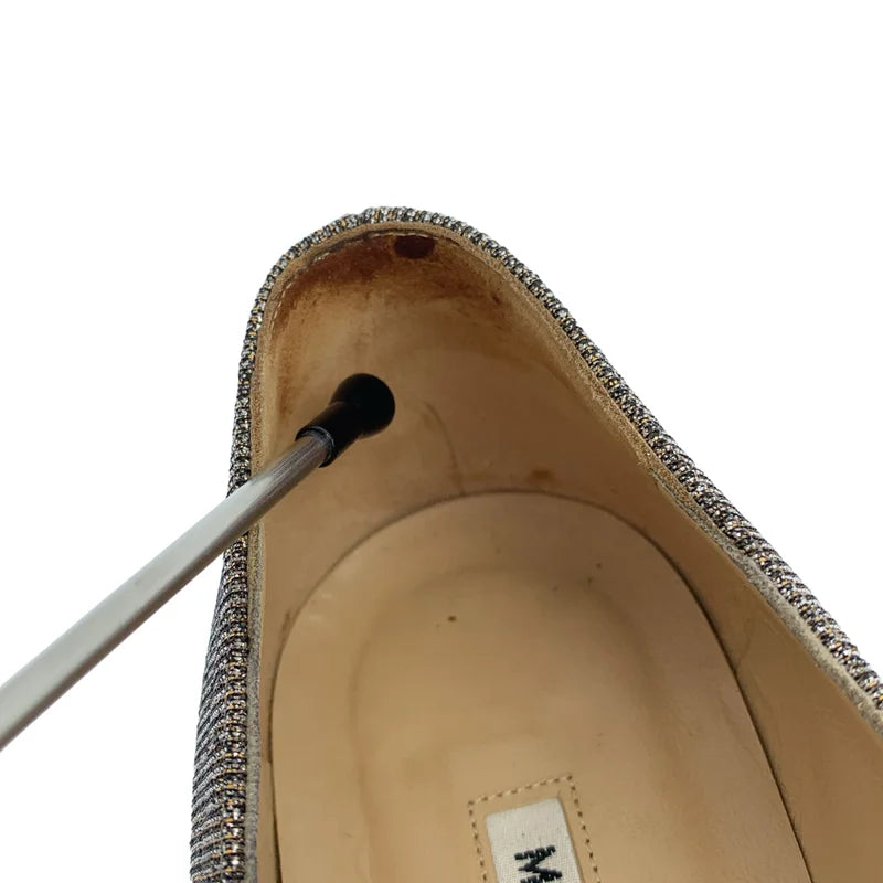 MANOLO BLAHNIK / 馬諾洛．布拉尼克 | HANGISI 水鑽扣飾閃光高跟鞋 | 37 | 女士