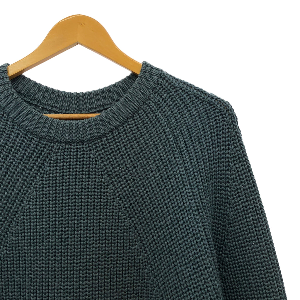 BATONER / バトナー | SIGNATURE CREWNECK KNIT片畦クルーネック ニット プルオーバー | 3 | グレーブルー | メンズ