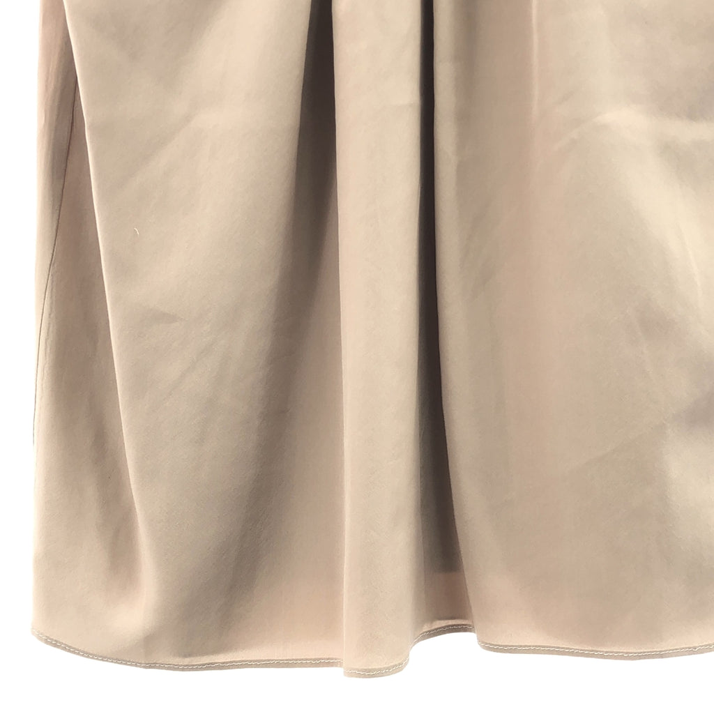 【美品】  VALENTINO / ヴァレンティノ | ノースリーブ プリーツデザイン シルクワンピース | 4 | ベージュ | レディース