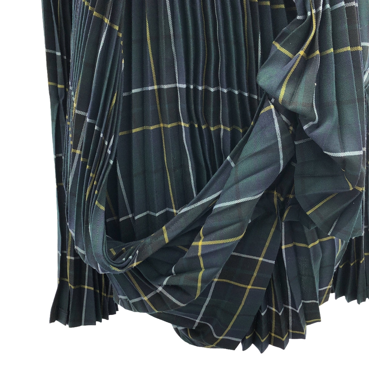 JUNYA WATANABE COMME des GARCONS / Junya Watanabe | 2017AW | Tartan Check Pleated Long Dress | S | Women's