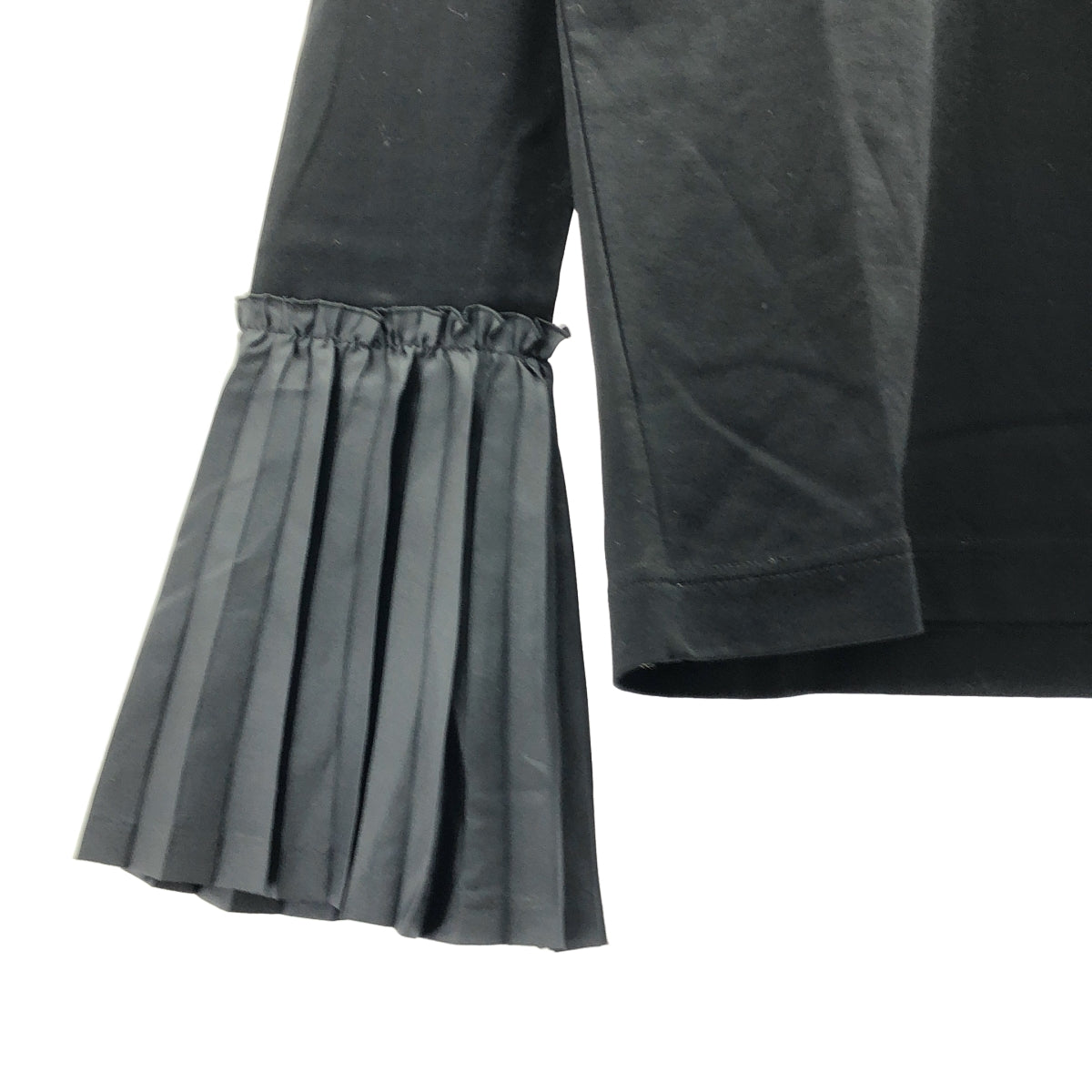 noir kei ninomiya / ノワールケイニノミヤ | 2019SS | 異素材 切替 プリーツドッキング カットソー | S | レディース