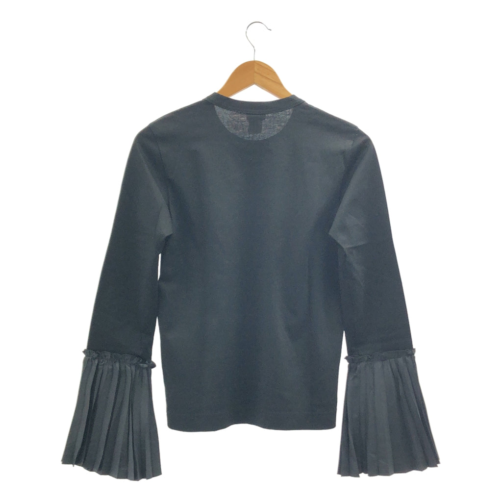 noir kei ninomiya / ノワールケイニノミヤ | 2019SS | 異素材 切替 プリーツドッキング カットソー | S | レディース