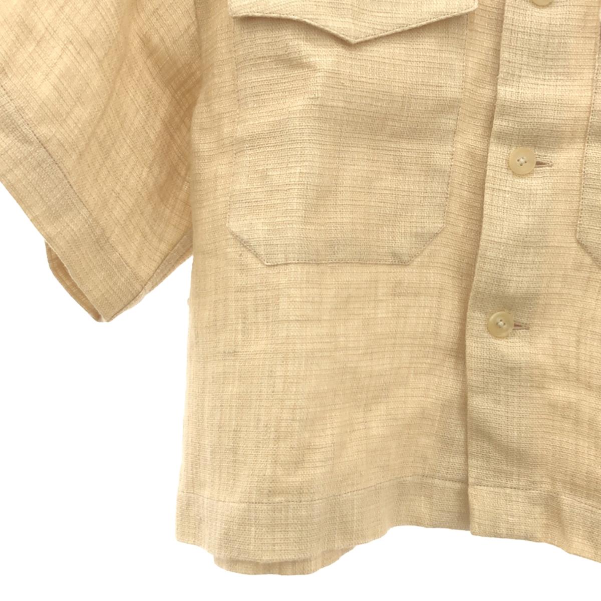 AURALEE | 2020SS | LINEN DOUBLE FACE HARF SLEEVED SHIRTS | 1 | Light beige | Women's