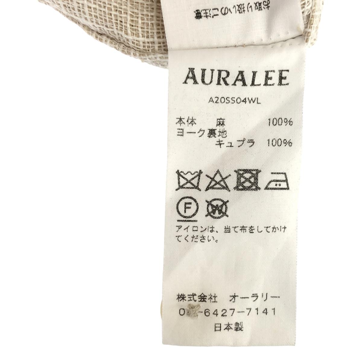 AURALEE | 2020SS | LINEN DOUBLE FACE HARF SLEEVED SHIRTS | 1 | Light beige | Women's