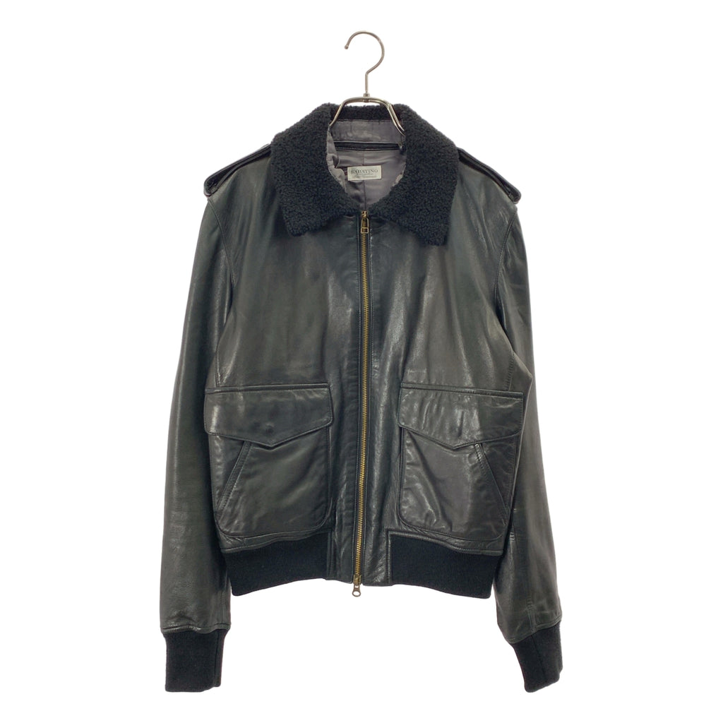 J.SABATINO / ジェイサバティーノ | ラムレザー ボアカラー ジャケット | 1 | メンズ