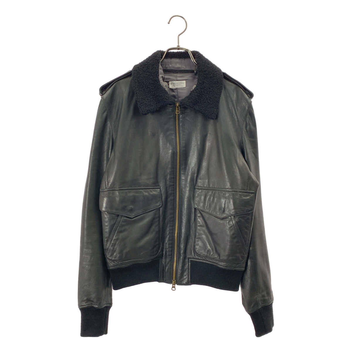 J.SABATINO / ジェイサバティーノ | ラムレザー ボアカラー ジャケット | 1 | メンズ