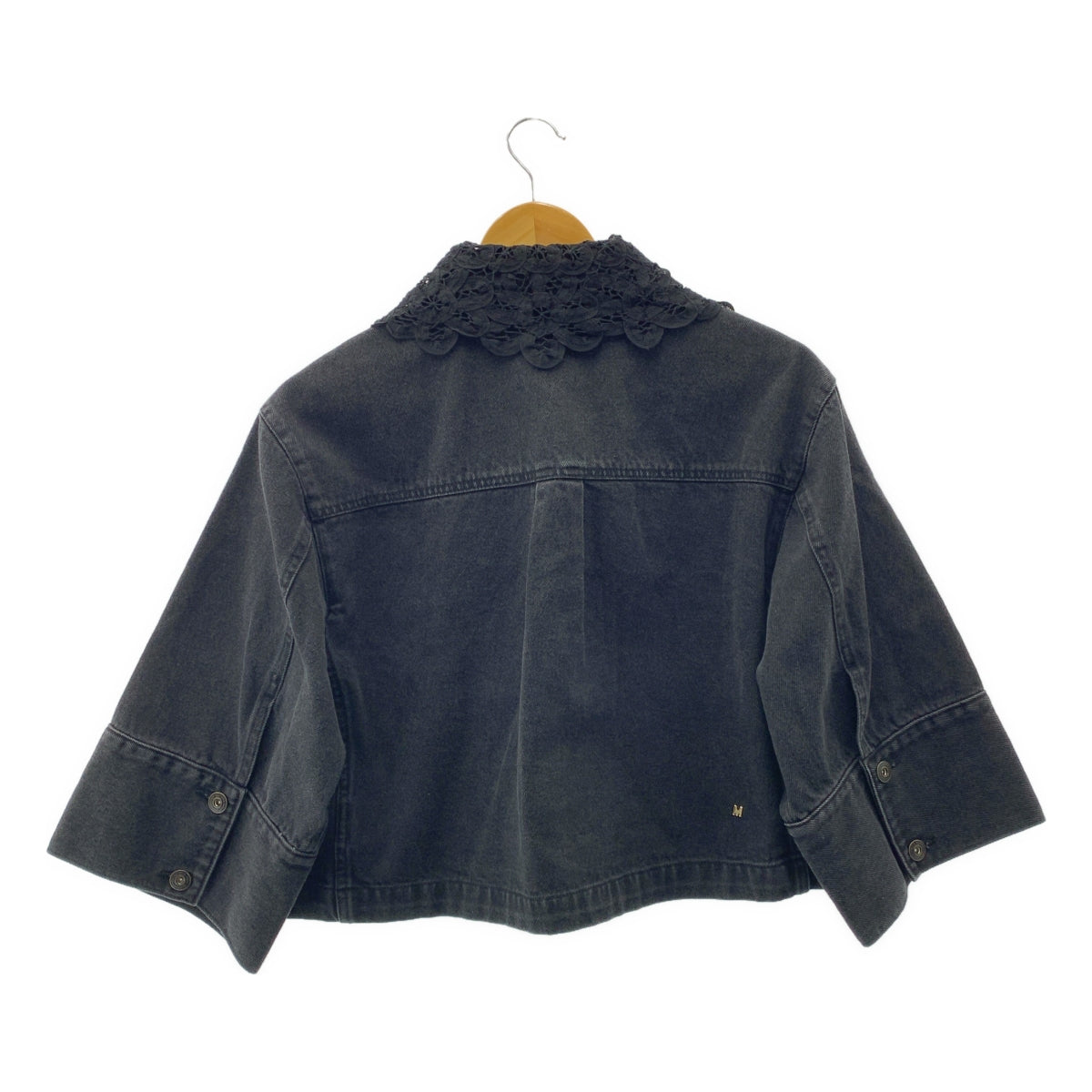 MUVEIL / 뮤베일 | × Dickies / 디키즈 착탈 가능 레이스 컬러 블랙 데님 재킷 | 38 | 여성