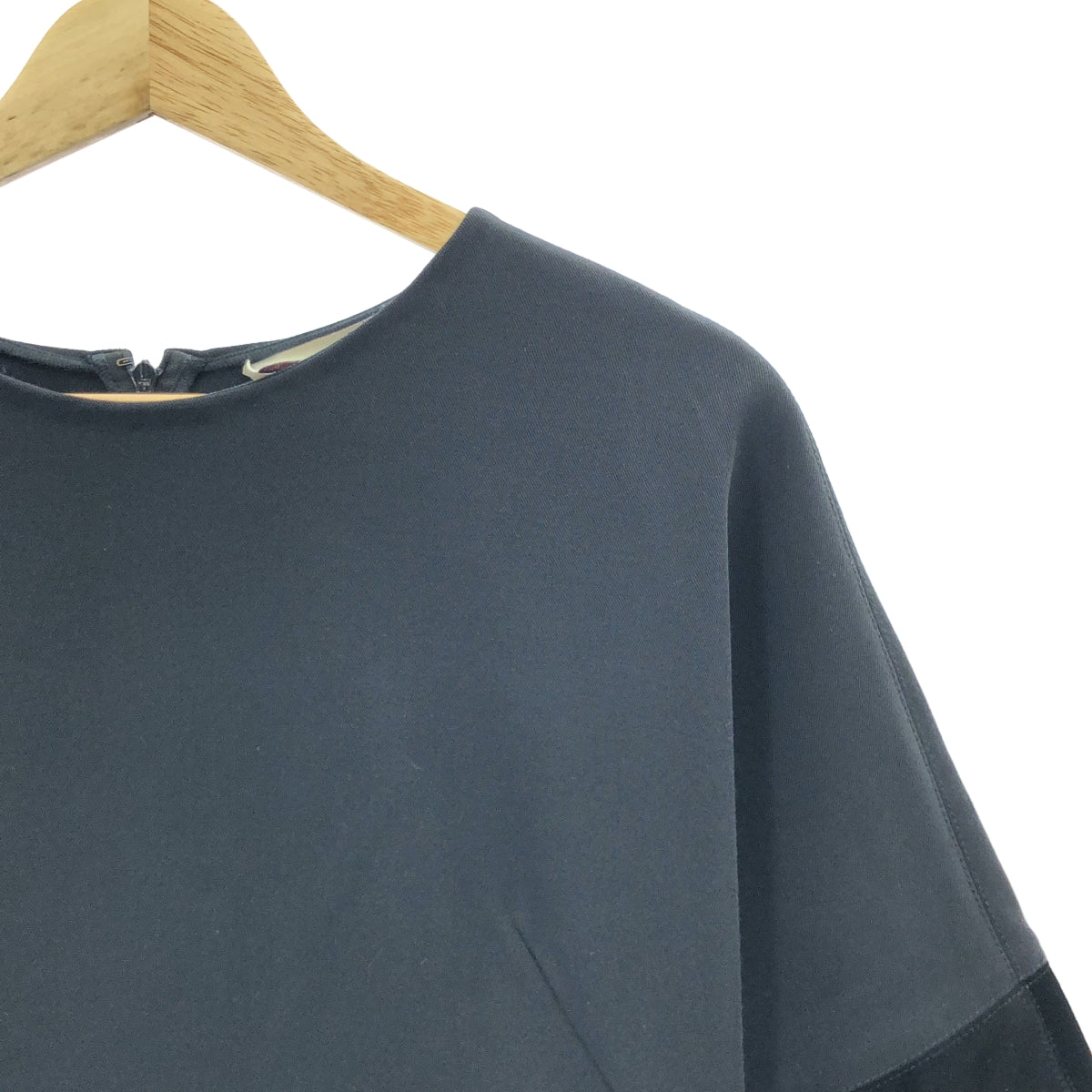【美品】  STELLA McCARTNEY / ステラマッカートニー | 袖切替 ベロア ドレス ワンピース | 36 | ブラック | レディース