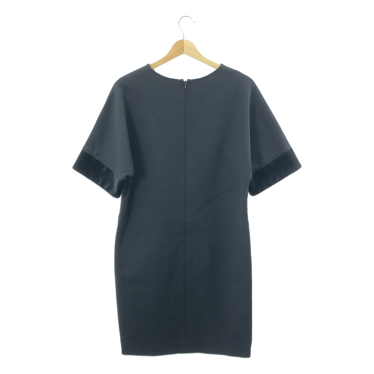 【美品】  STELLA McCARTNEY / ステラマッカートニー | 袖切替 ベロア ドレス ワンピース | 36 | ブラック | レディース