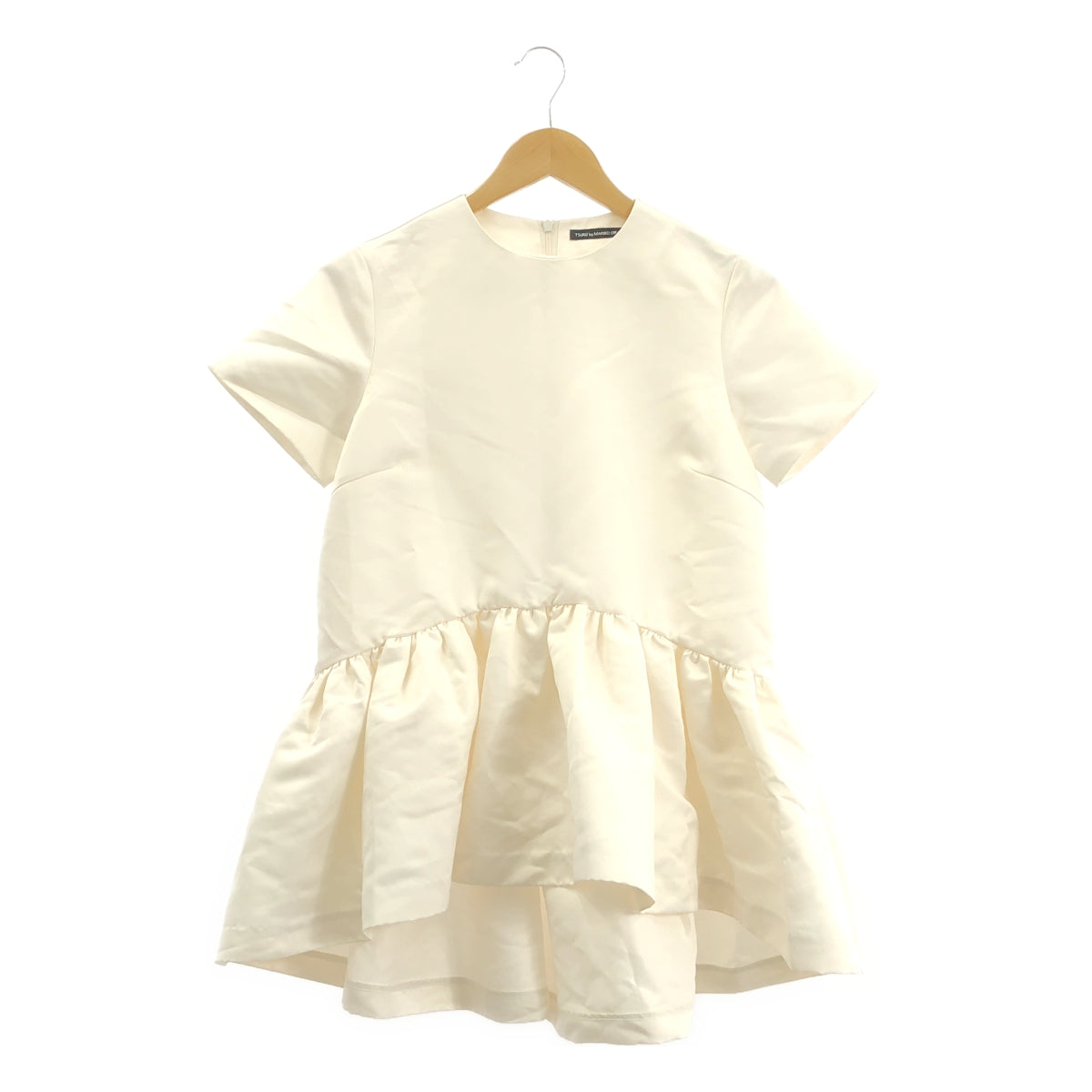 及川真理子 | TSURU緞面荷葉邊襯衫/襯衫 |