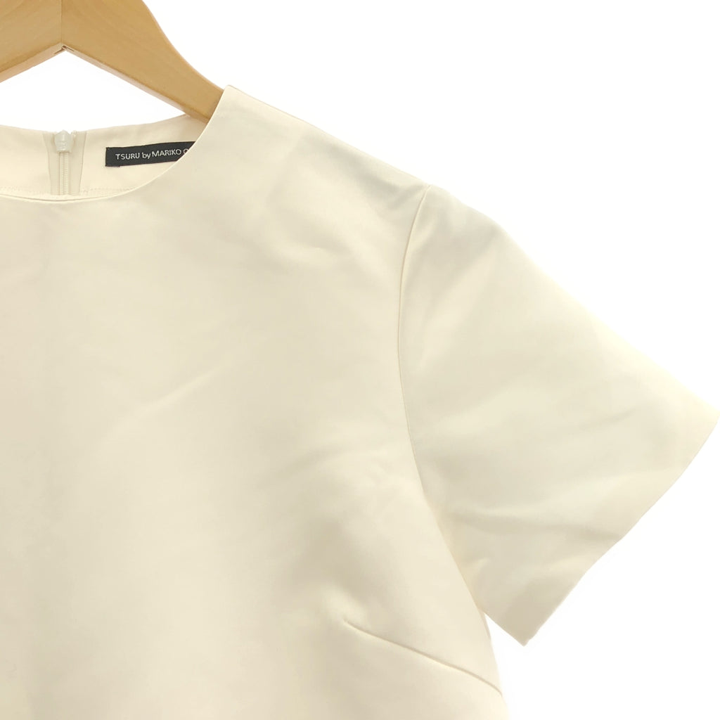 及川真理子 | TSURU緞面荷葉邊襯衫/襯衫 |