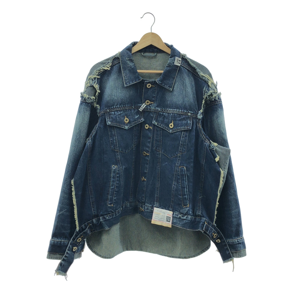 Maison MIHARA YASUHIRO / 메종 미하라야스 히로 | 2022SS | 컷오프 가공 히코리 데님 전환 트래커 재킷 | 44 | 남성