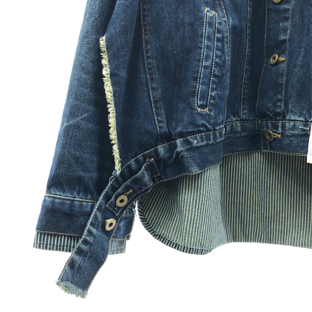 Maison MIHARA YASUHIRO / 메종 미하라야스 히로 | 2022SS | 컷오프 가공 히코리 데님 전환 트래커 재킷 | 44 | 남성