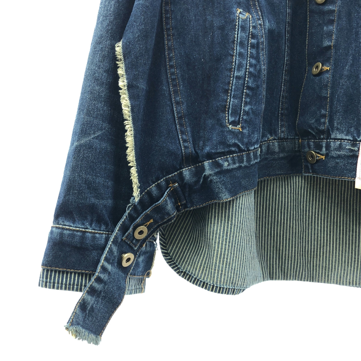 Maison MIHARA YASUHIRO / 메종 미하라야스 히로 | 2022SS | 컷오프 가공 히코리 데님 전환 트래커 재킷 | 44 | 남성