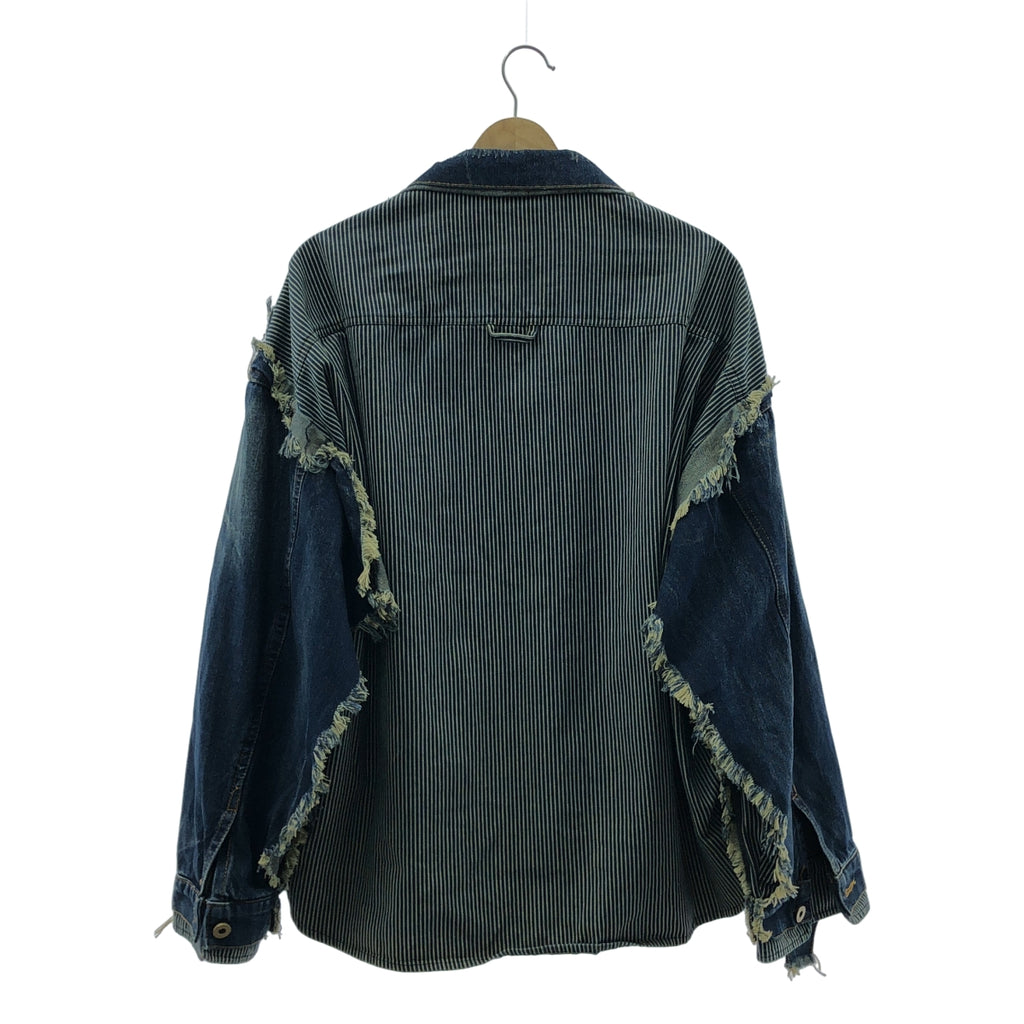 Maison MIHARA YASUHIRO / 메종 미하라야스 히로 | 2022SS | 컷오프 가공 히코리 데님 전환 트래커 재킷 | 44 | 남성