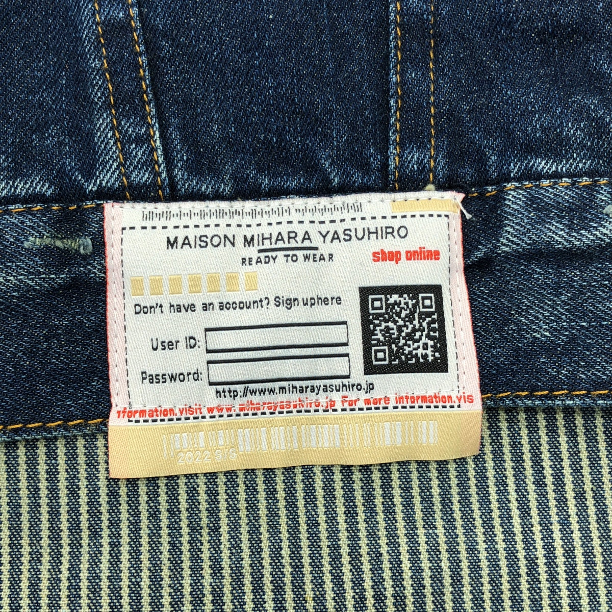 Maison MIHARA YASUHIRO / 메종 미하라야스 히로 | 2022SS | 컷오프 가공 히코리 데님 전환 트래커 재킷 | 44 | 남성
