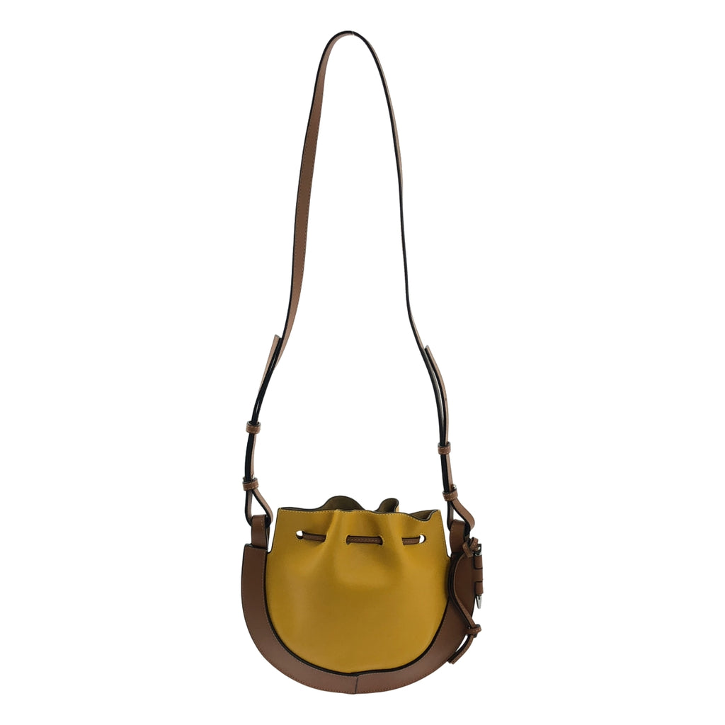 【美品】  LOEWE / ロエベ | HORSESHOE SMALL / ホースシュー スモール アナグラム レザー ショルダーバッグ | マスタード/ブラウン | レディース
