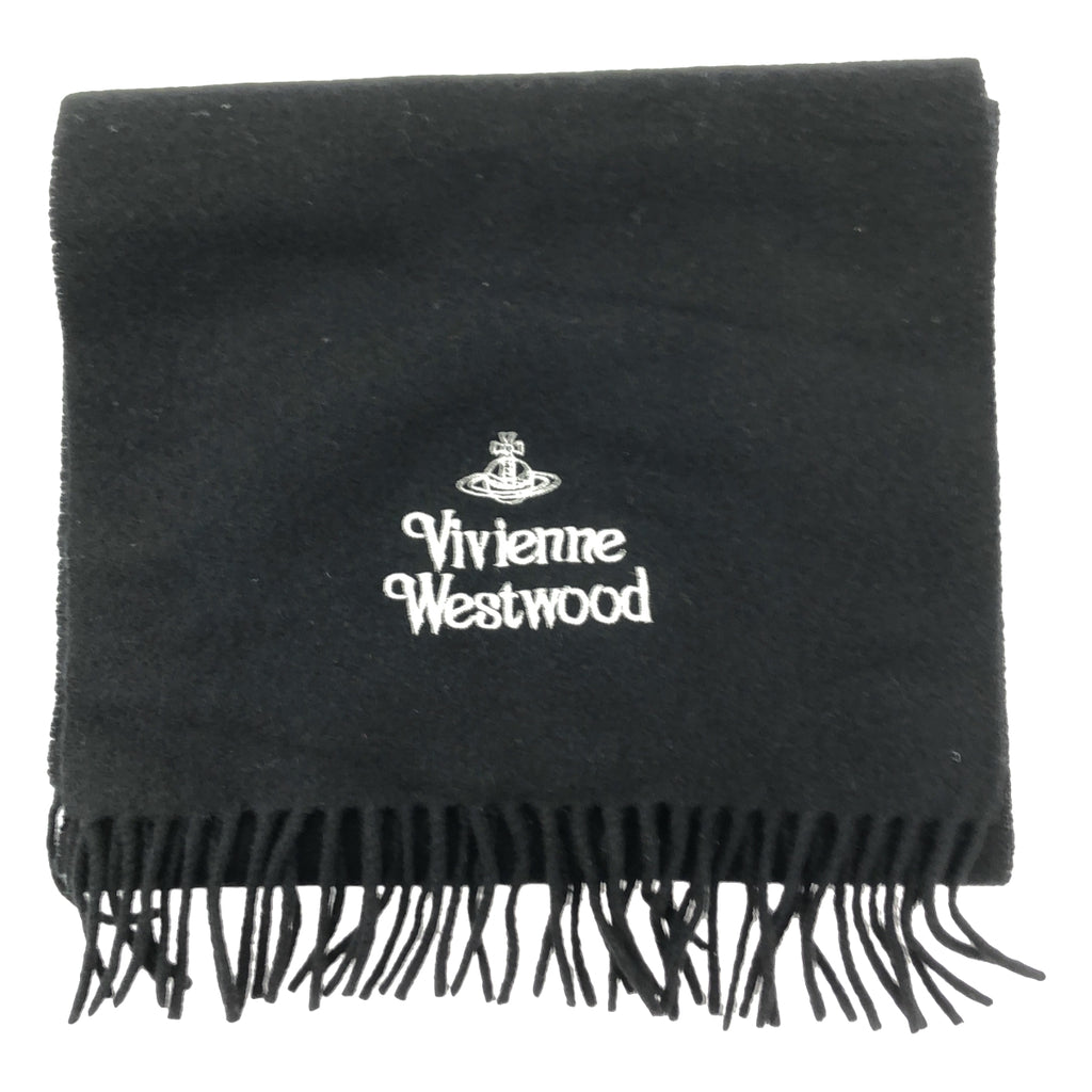 Vivienne Westwood | 標誌刺繡流蘇圍巾 |