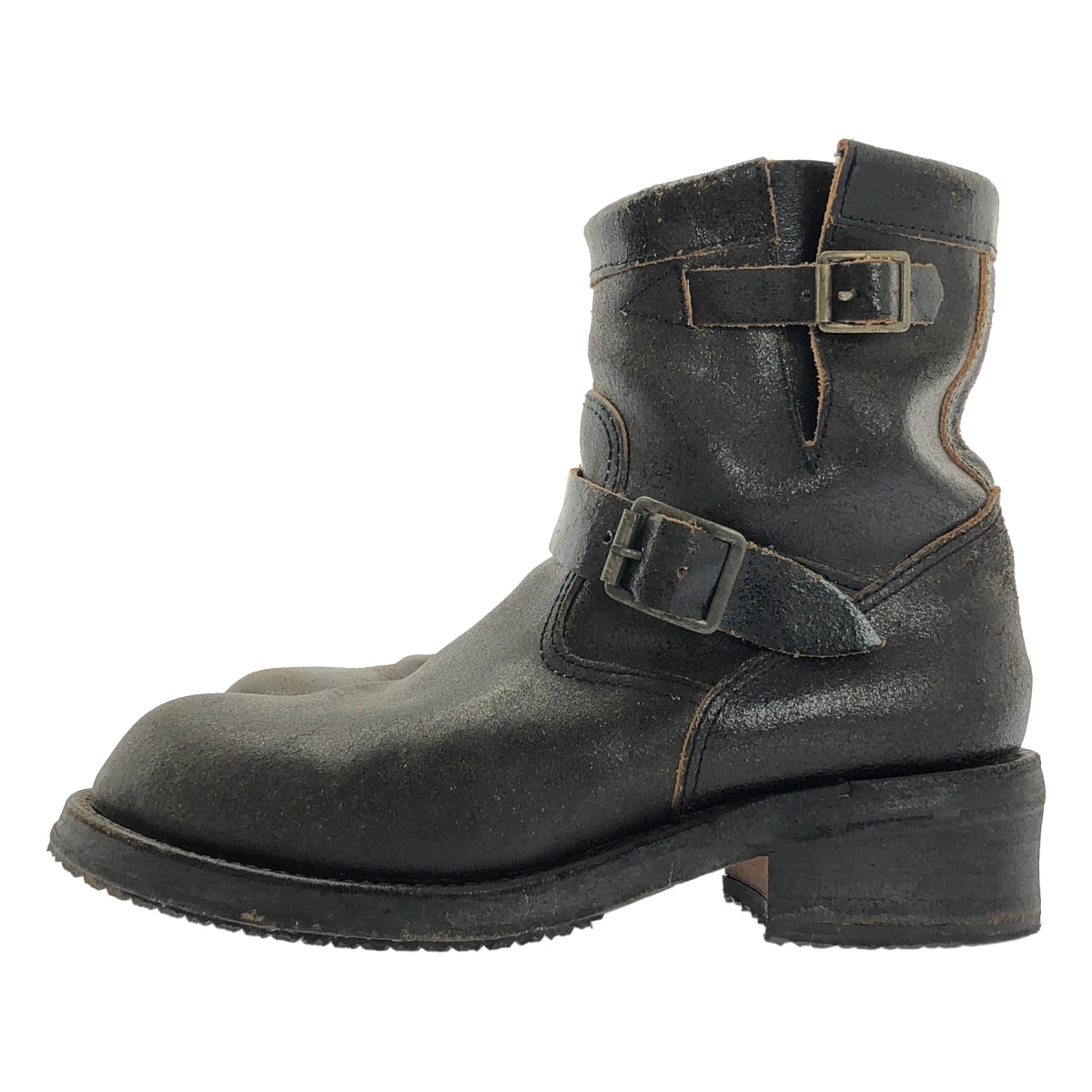 JUNYA WATANABE COMME des GARÇONS / 渡邊淳也 |裂紋皮革可調式工程師靴子 |尺寸 M |