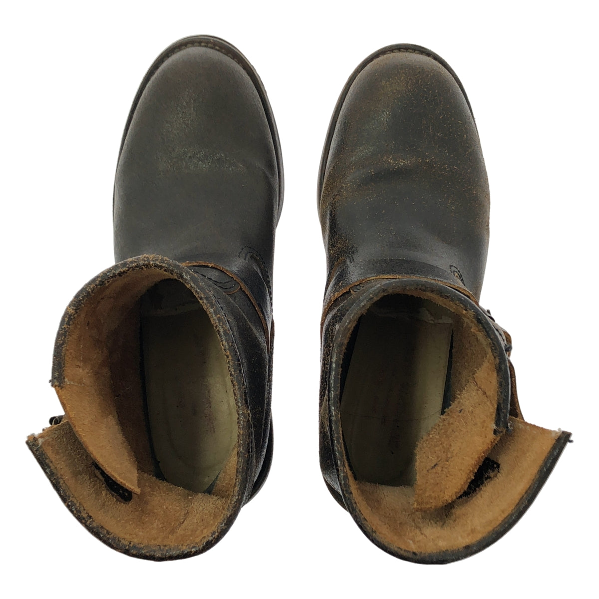 JUNYA WATANABE COMME des GARÇONS / 渡邊淳也 |裂紋皮革可調式工程師靴子 |尺寸 M |