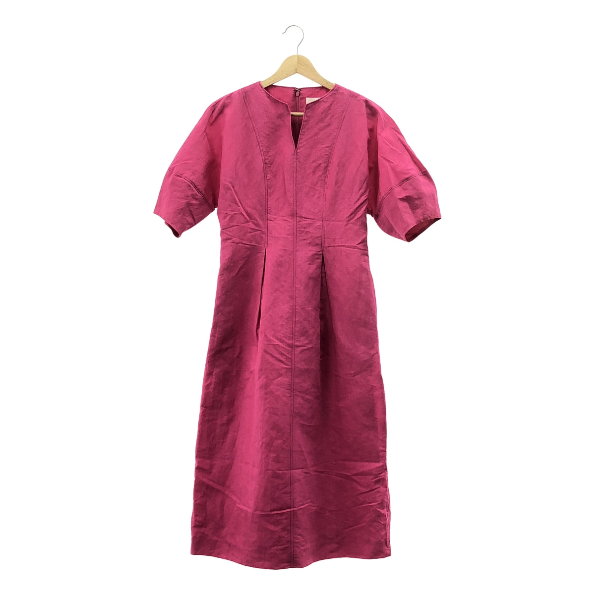 Tomorrowland BALLSEY / 투모로랜드 볼지 | 2023SS | 린넨 코튼 무브 웨스트 택 원피스 | 34 | 핑크 | 여성