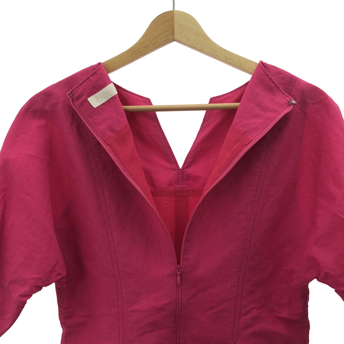 Tomorrowland BALLSEY / 투모로랜드 볼지 | 2023SS | 린넨 코튼 무브 웨스트 택 원피스 | 34 | 핑크 | 여성