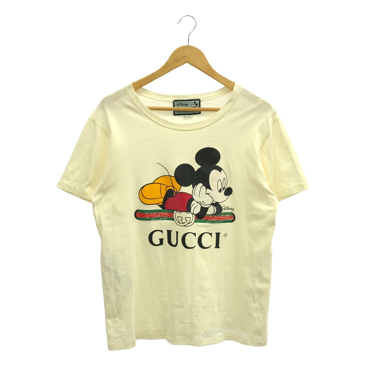 GUCCI / Gucci | × Disney / Disney Mickey / 492347 Printed T-shirt / Unisex | XS | Ecru | Men's