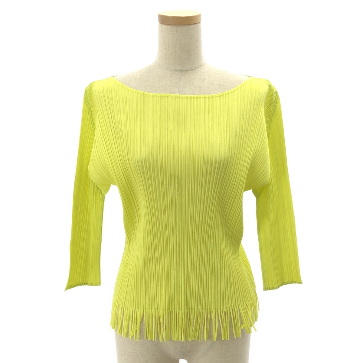 PLEATS PLEASE ISSEY MIYAKE / 플리츠 프리즈 이세이 미야케 | 프린지 풀오버 | 3 | 옐로우 | 여성