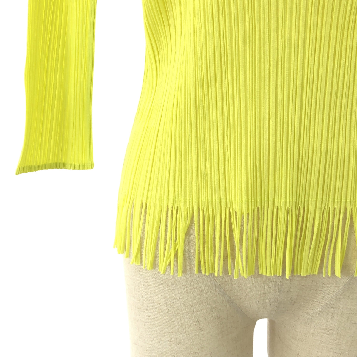 PLEATS PLEASE ISSEY MIYAKE / プリーツプリーズイッセイミヤケ | フリンジ プルオーバー | 3 | イエロー | レディース