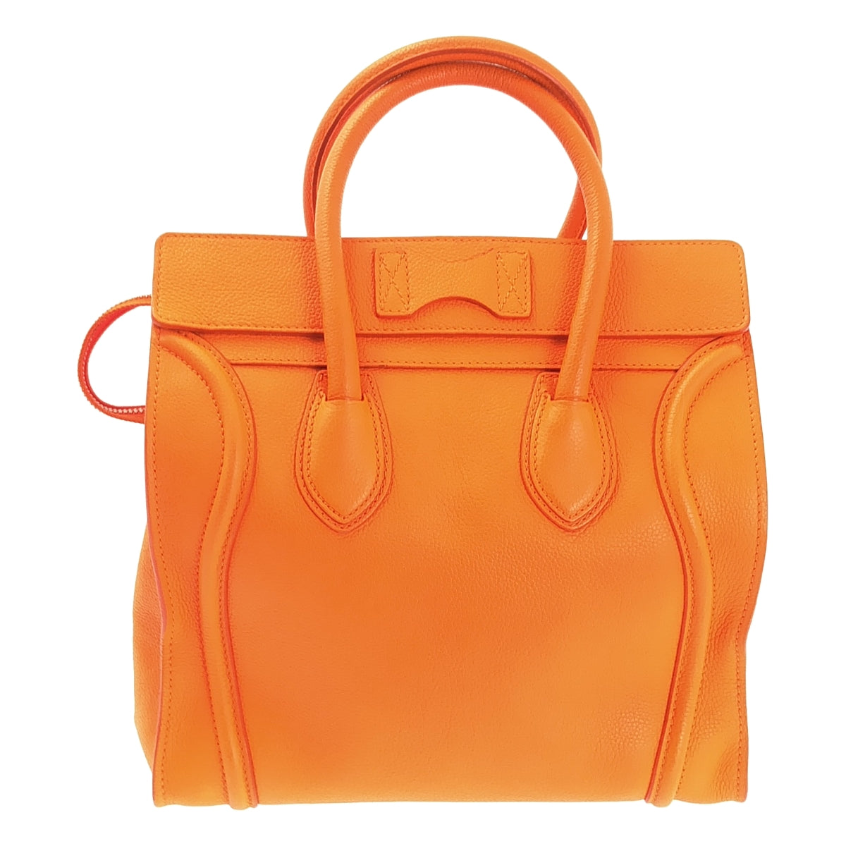 [狀況良好] CELINE | Phoebe-era Luggage 迷你購物皮革托特包 | 橙色 | 女款
