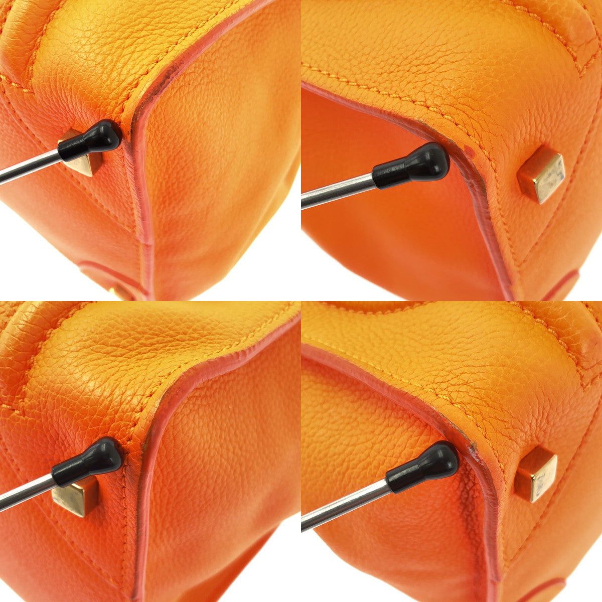 【美品】セリーヌ ハンドバッグ ラゲージ ミニショッパー フィービー レザー CELINE（セリーヌ） 中古品 ラゲージ ミニショッパー ハンドバッグ