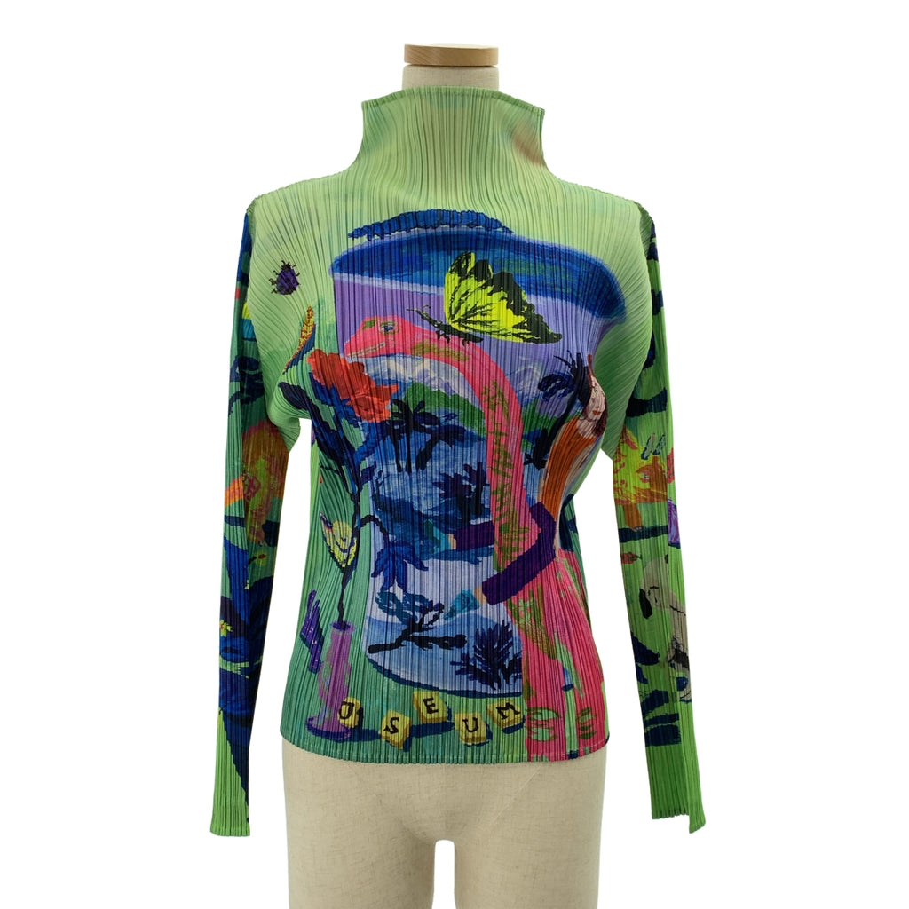 PLEATS PLEASE ISSEY MIYAKE / プリーツプリーズイッセイミヤケ | ×Nathalie Lete ナタリーレテ / グラフィック ハイネック カットソー | 3 | レディース