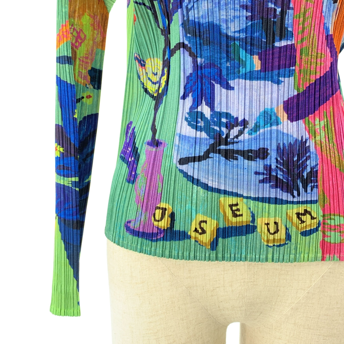 PLEATS PLEASE ISSEY MIYAKE / プリーツプリーズイッセイミヤケ | ×Nathalie Lete ナタリーレテ / グラフィック ハイネック カットソー | 3 | レディース