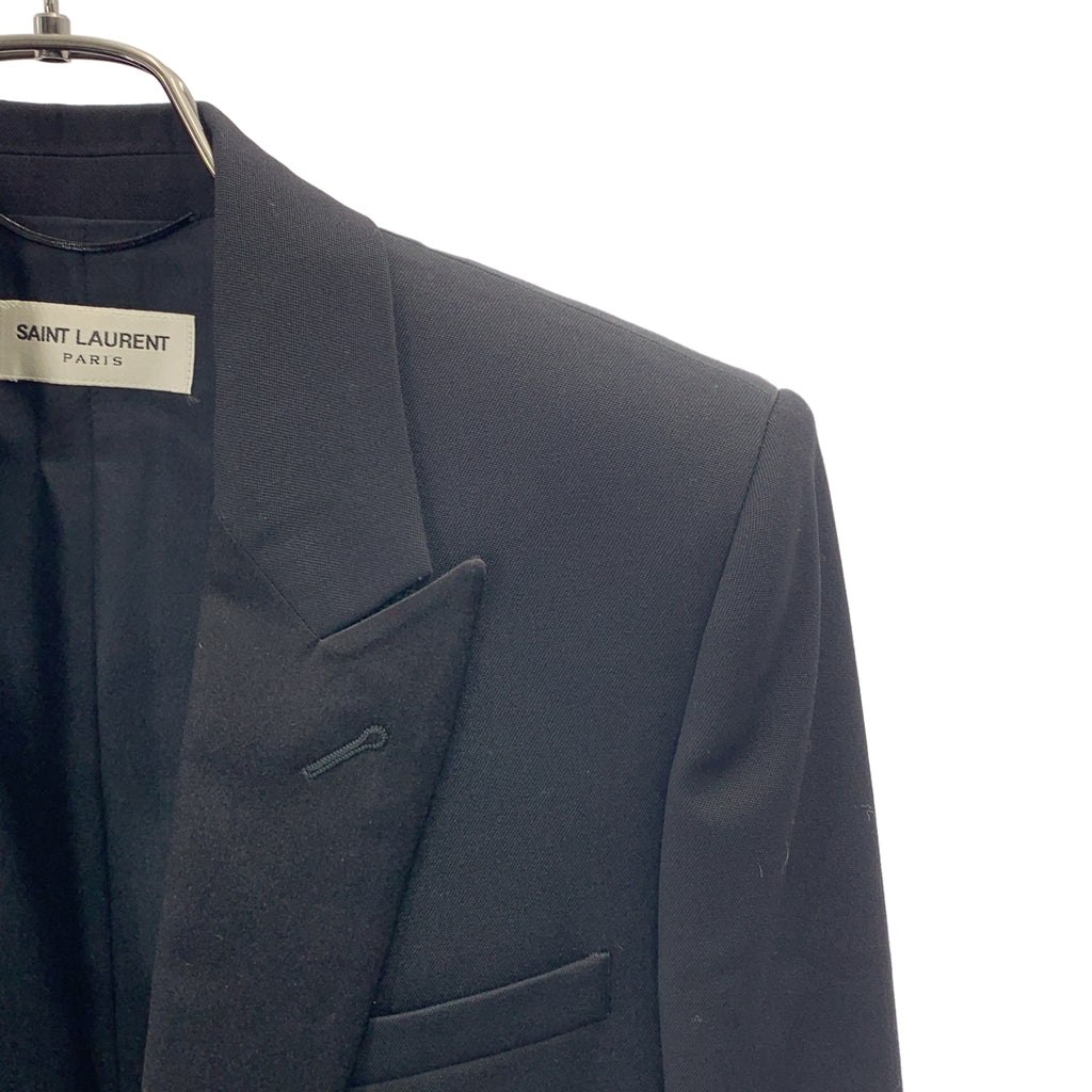 SAINT LAURENT / サンローラン | ウール ラペル切替 スモーキング ジャケット | 34 | レディース