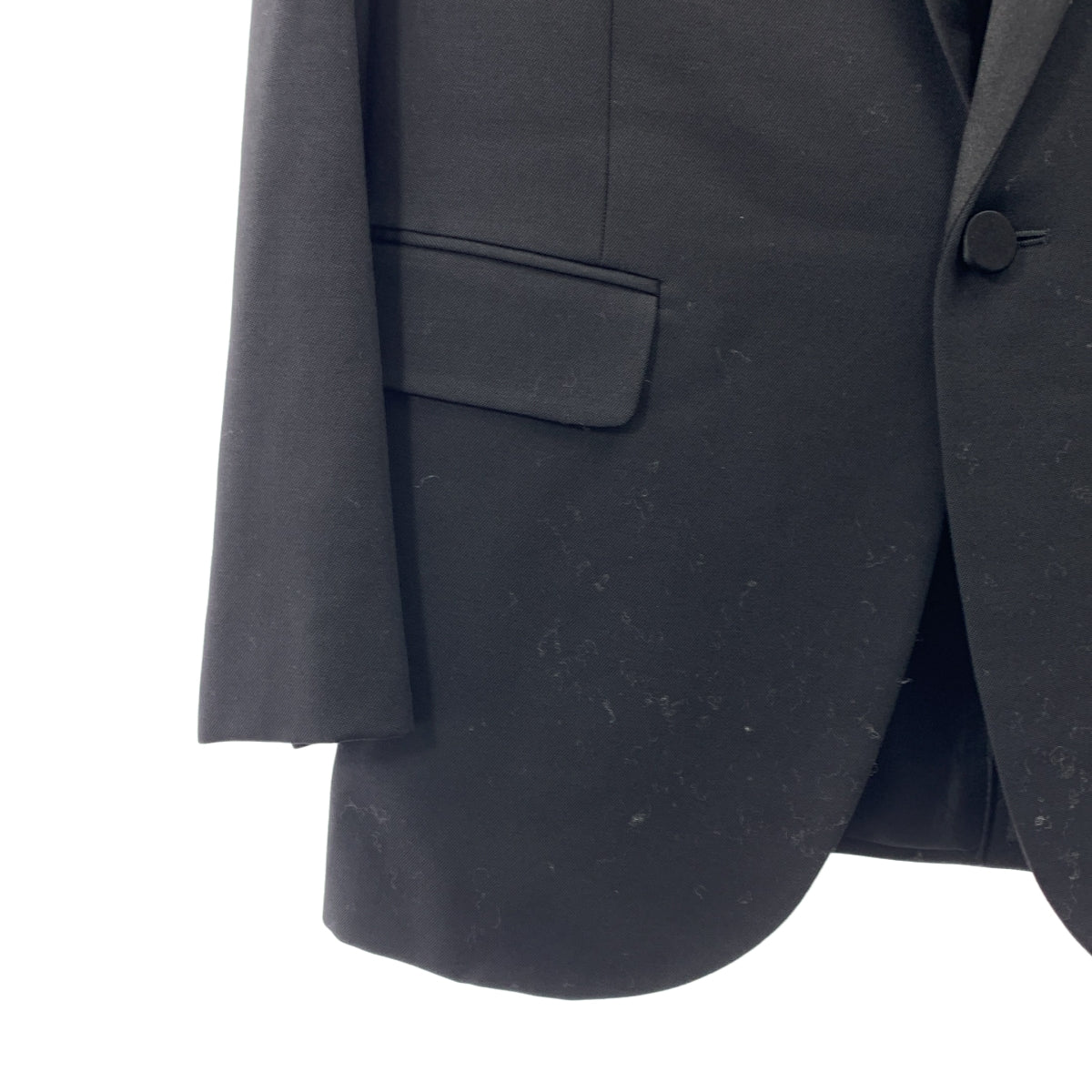 SAINT LAURENT / サンローラン | ウール ラペル切替 スモーキング ジャケット | 34 | レディース