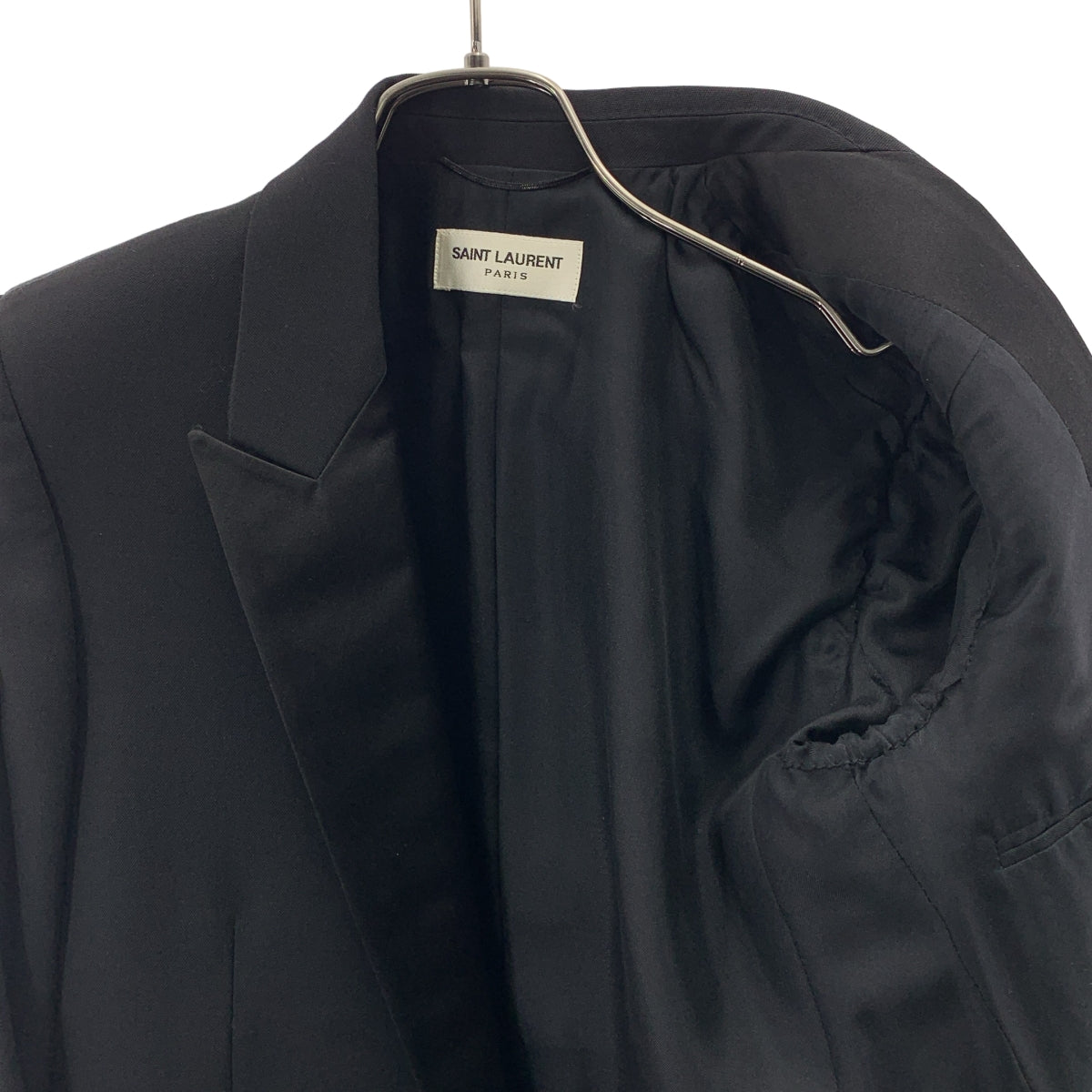 SAINT LAURENT / サンローラン | ウール ラペル切替 スモーキング ジャケット | 34 | レディース